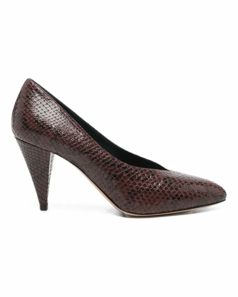 Casadei Tee Pumps mit Schlangeneffekt - Braun Braun