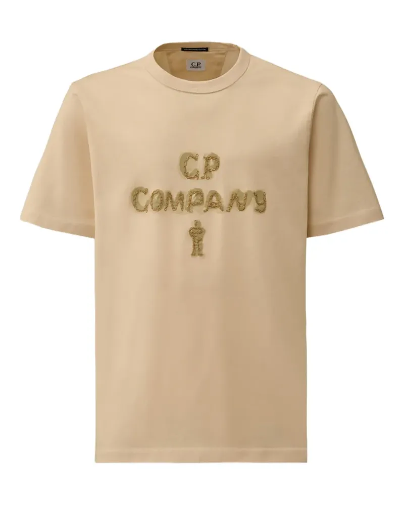 C.P. Company T-Shirt mit Logo-Stickerei - Nude Nude