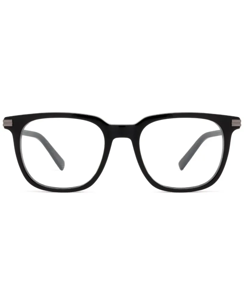 Ermenegildo Zegna Brille mit eckigem Gestell - Schwarz Schwarz