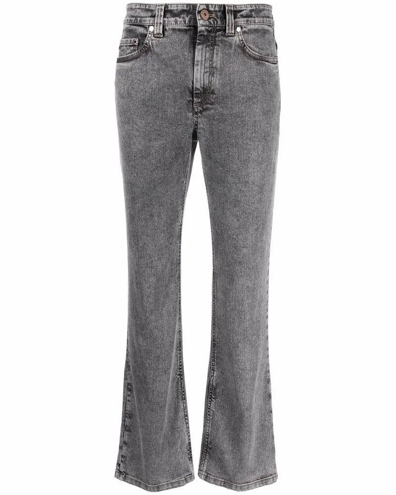 Brunello Cucinelli Halbhohe Schlagjeans - Grau Grau