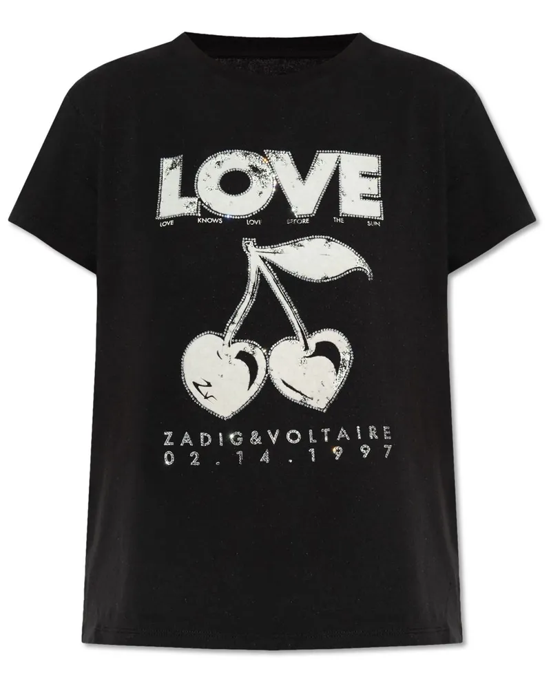 Zadig & Voltaire T-Shirt mit Print - Schwarz Schwarz