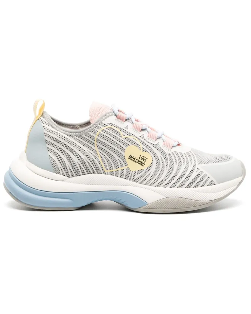 Moschino Sneakers mit Logo-Patch - Grau Grau