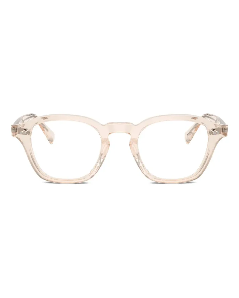 Oliver Peoples Eyles-R geometric-frame glasses - Nude Nude