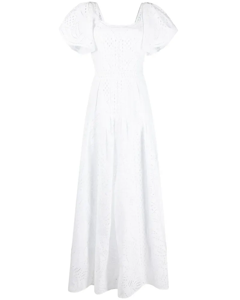 Alberta Ferretti Besticktes Maxikleid - Weiß Weiß