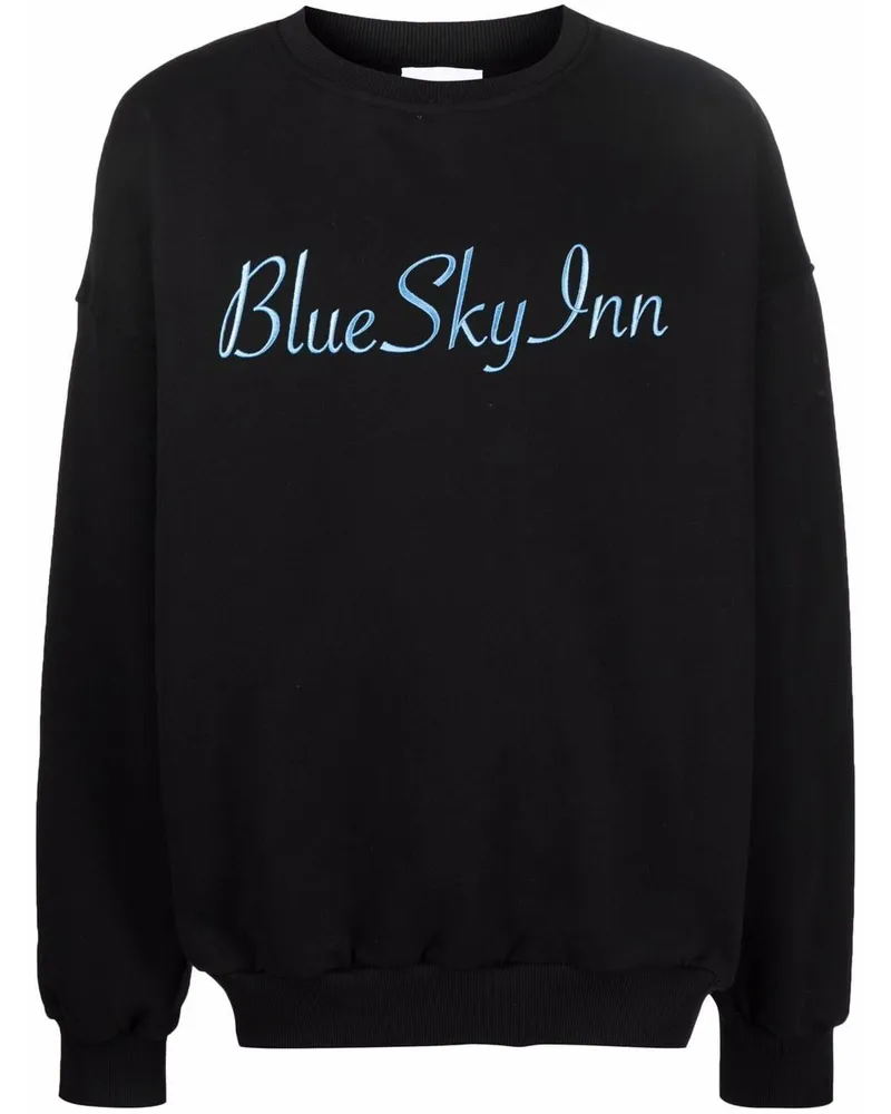 Blue Sky Inn Sweatshirt mit Logo-Stickerei Schwarz