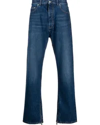 OFF-WHITE Gerade High-Waist-Jeans Blau