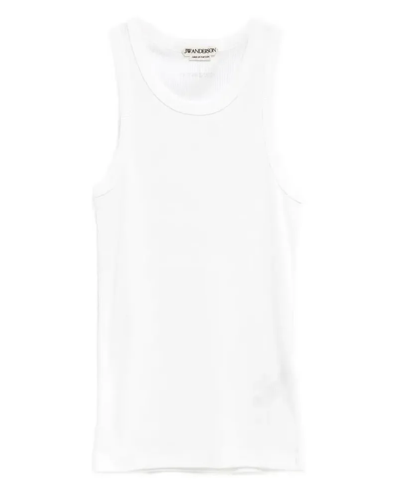 J.W.Anderson ribbed tank top - Weiß Weiß