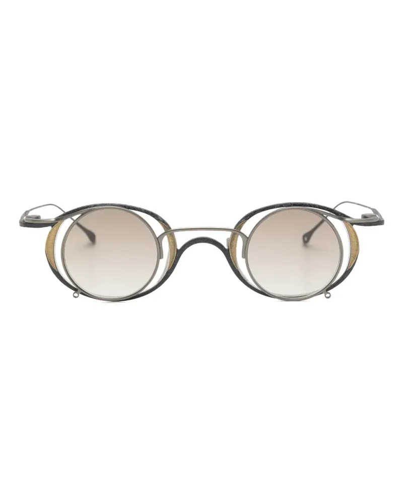 RIGARDS x Ziggy Chen runde Sonnenbrille - Schwarz Schwarz