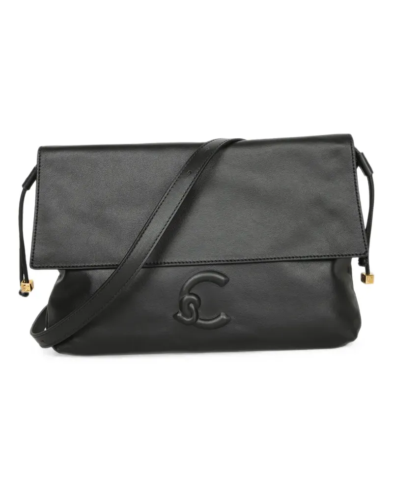 Coccinelle Schultertasche mit Klappe - Schwarz Schwarz