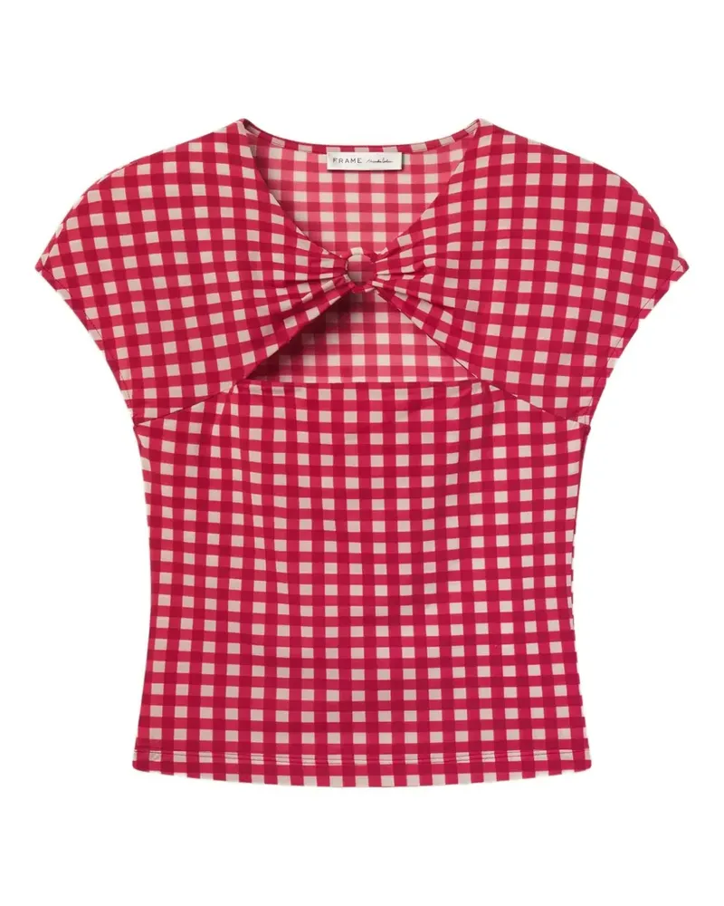 Frame Denim Casino gingham-check top - Rot Rot