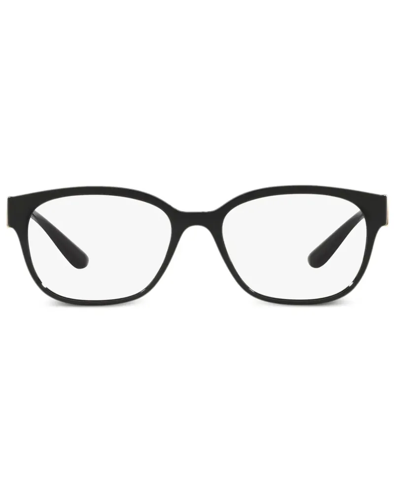 Dolce & Gabbana Brille mit Logo-Schild - Schwarz Schwarz