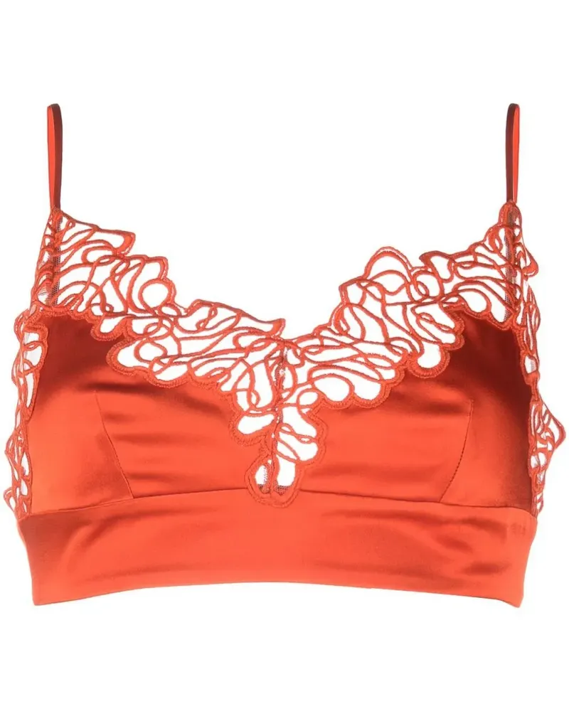 Stella McCartney Triangel-BH mit Spitze - Orange Orange