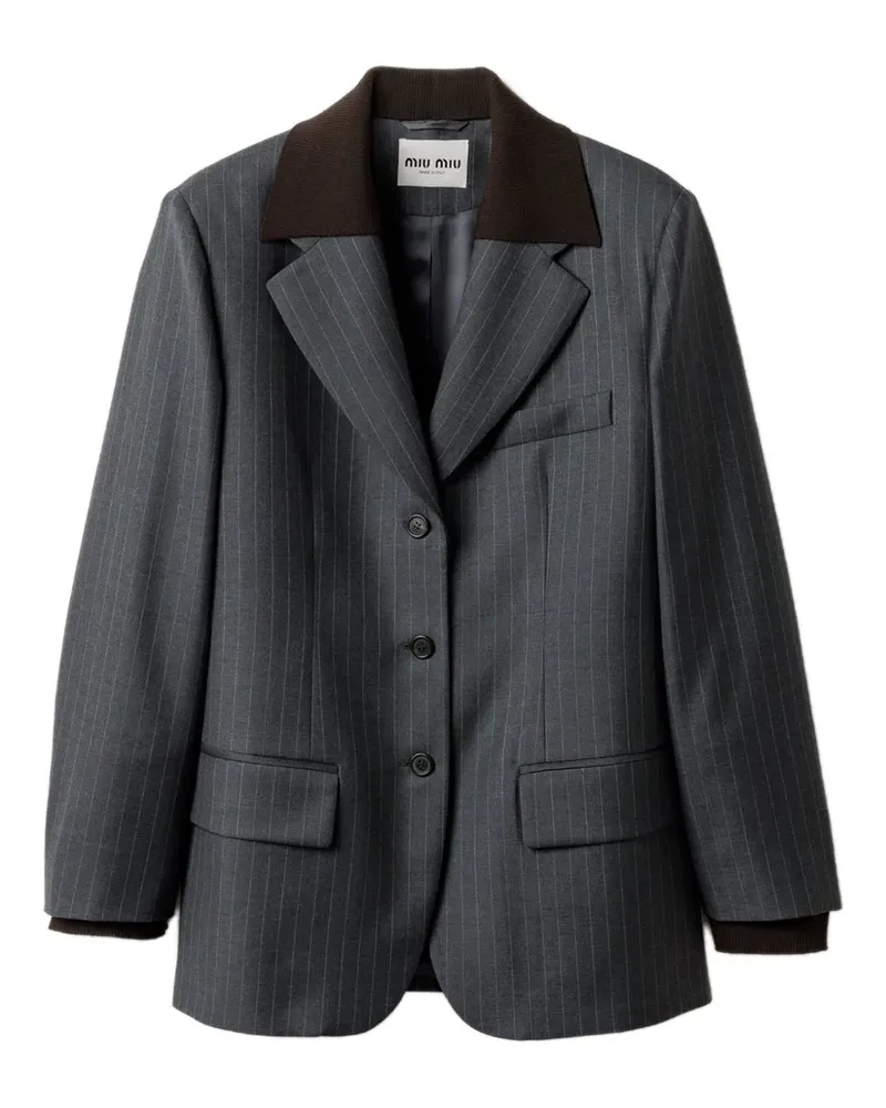 Miu Miu Jacke mit Nadelstreifen - Grau Grau