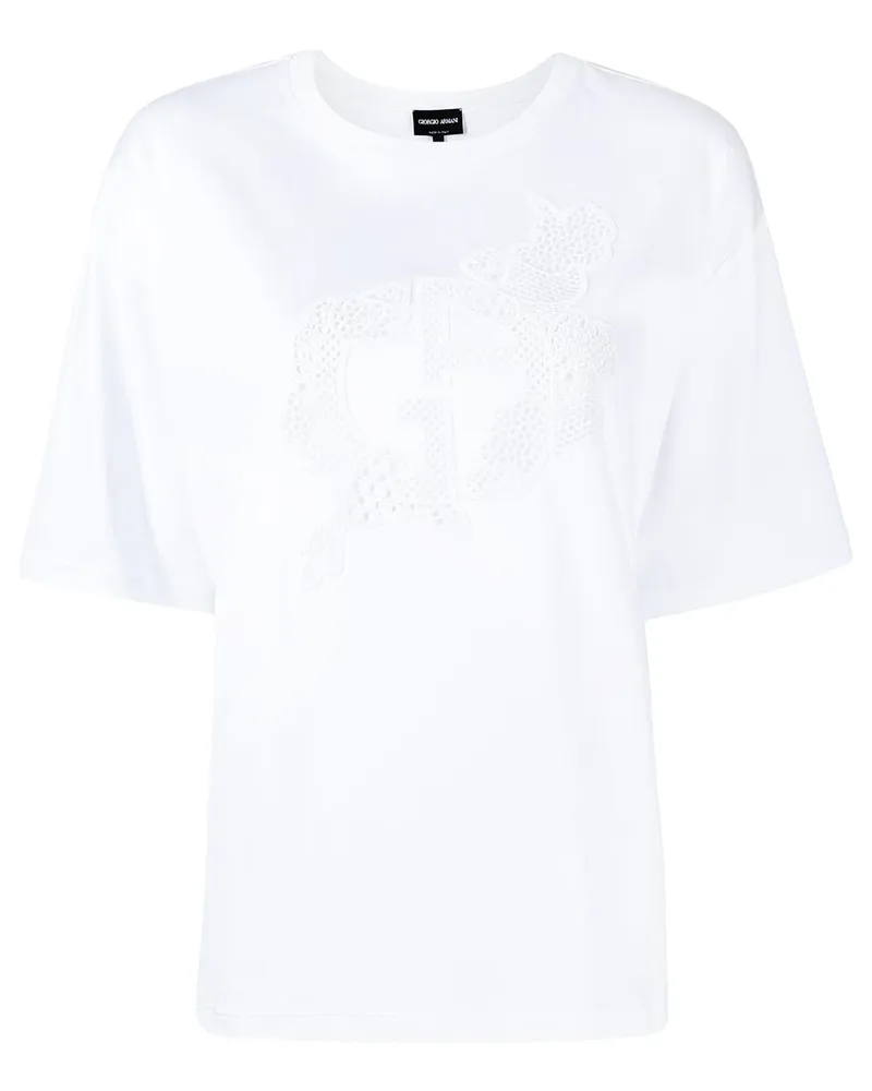 Giorgio Armani T-Shirt mit Logo-Print - Weiß Weiß