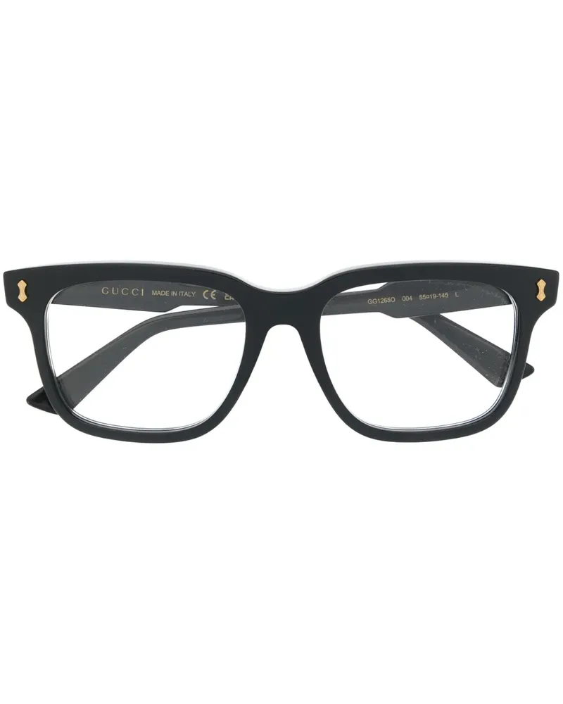 Gucci Brille mit Logo - Schwarz Schwarz