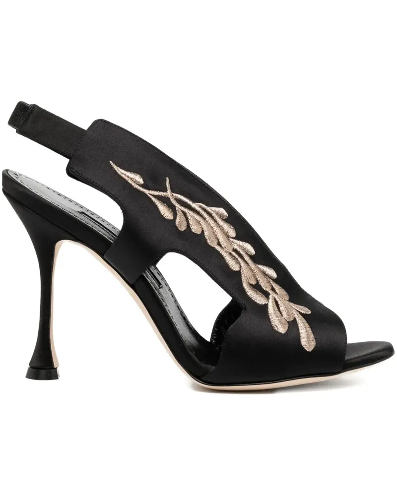 Manolo Blahnik Pancrabonu Sandalen 105mm - Schwarz Schwarz
