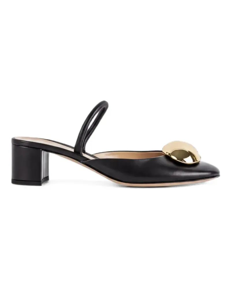 Gianvito Rossi Sphera embellished leather mules - Schwarz Schwarz