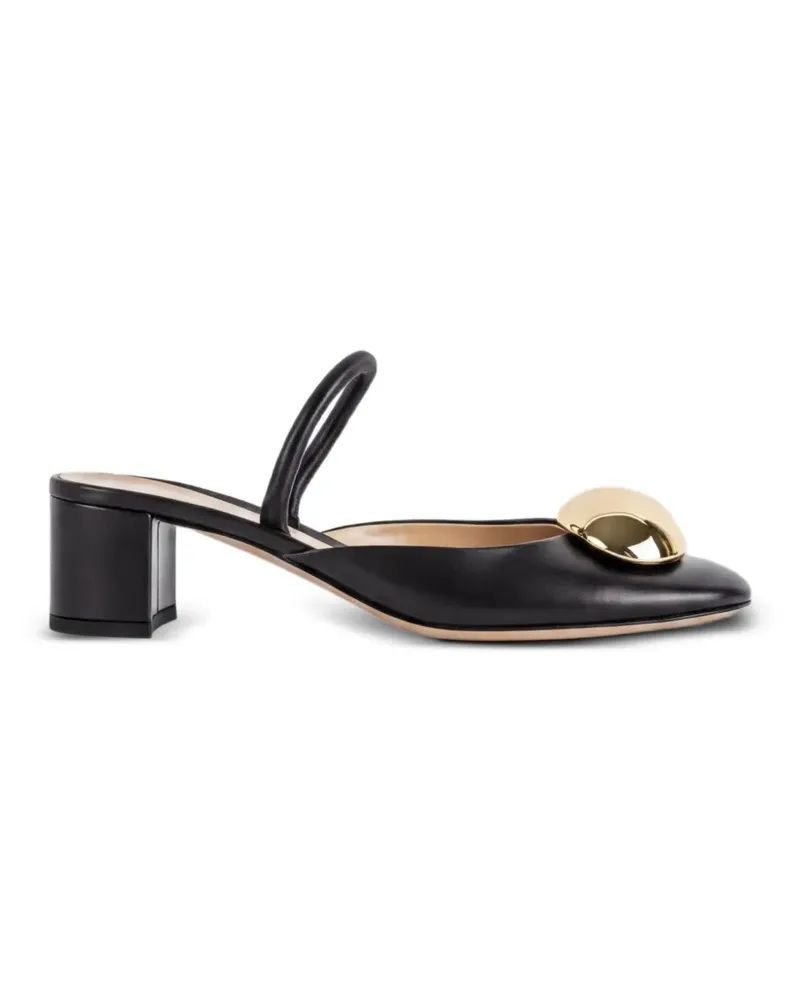 Gianvito Rossi Sphera embellished leather mules - Schwarz Schwarz