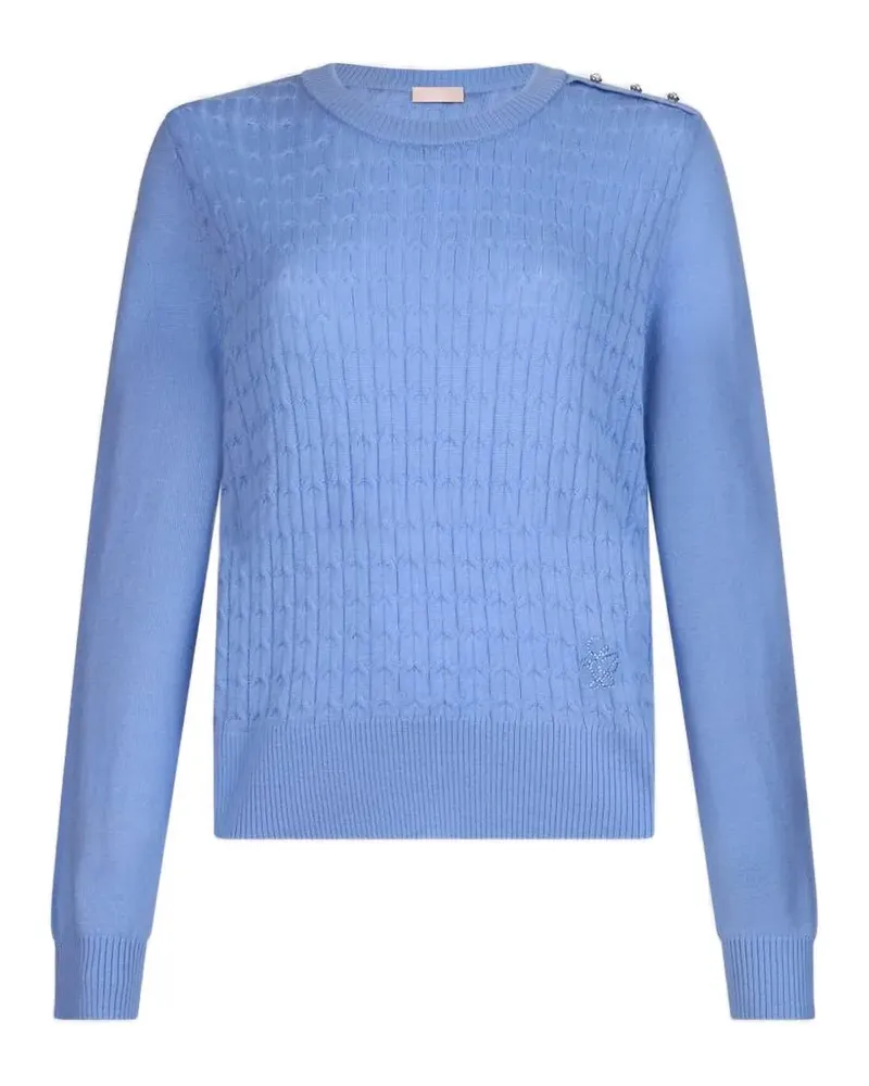 Liu Jo Pullover mit Zopfmuster - Blau Blau