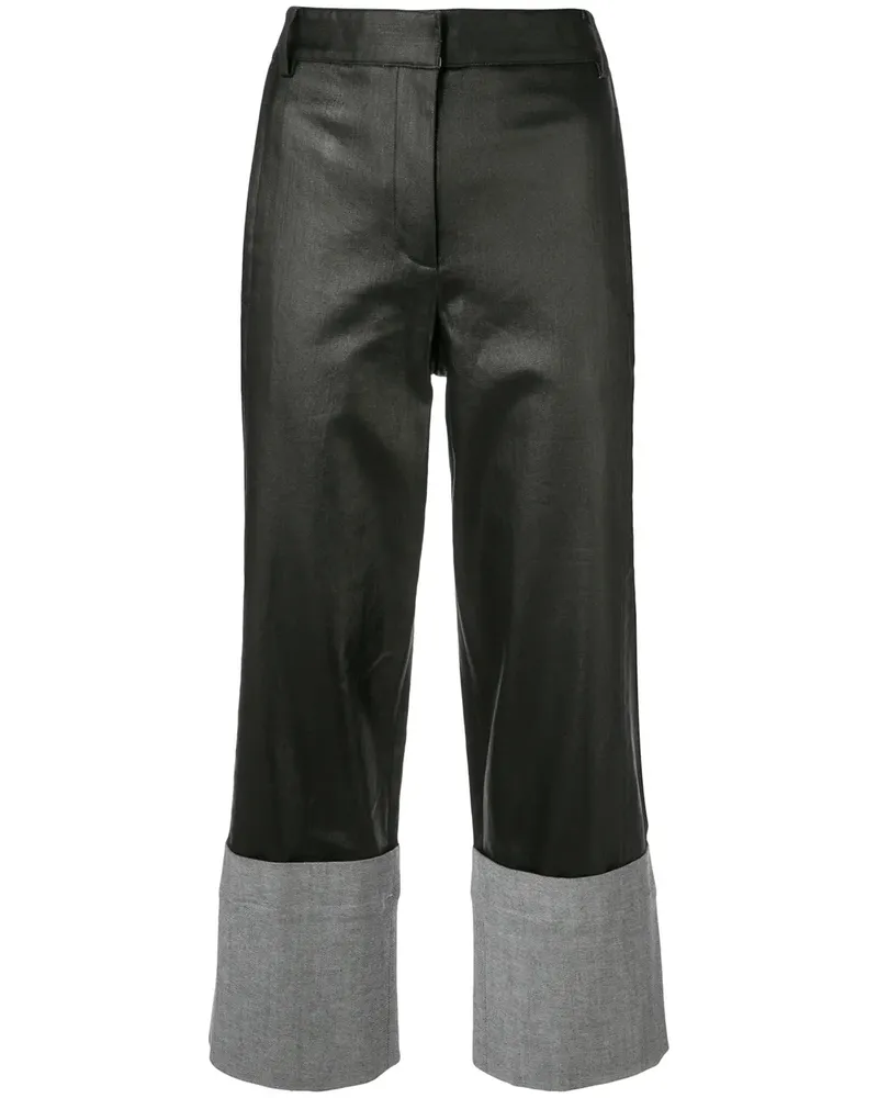 tibi Gerade Hose - Schwarz Schwarz