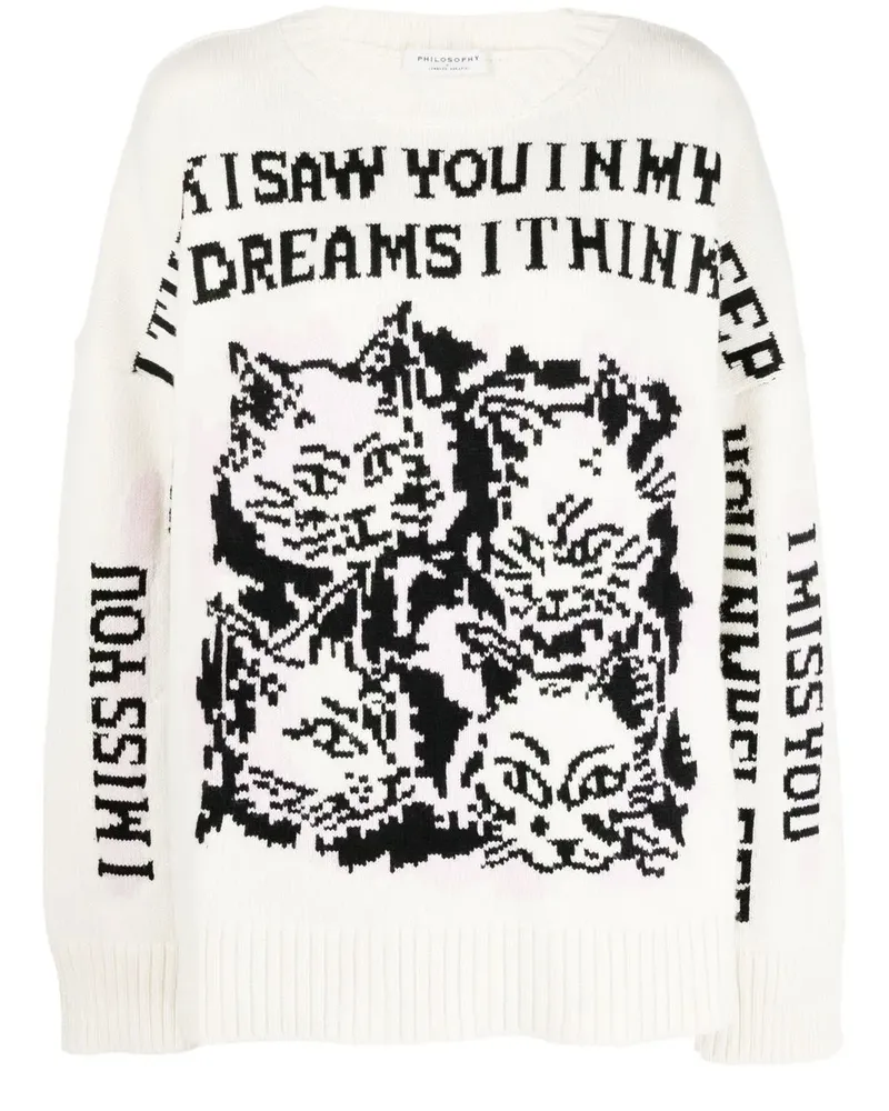 Philosophy Di Lorenzo Serafini Pullover mit grafischem Print - Nude Nude