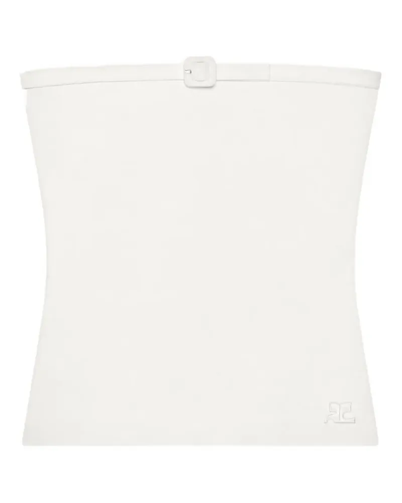 Courrèges Schlauchtop mit Schnalle - Weiß Weiß