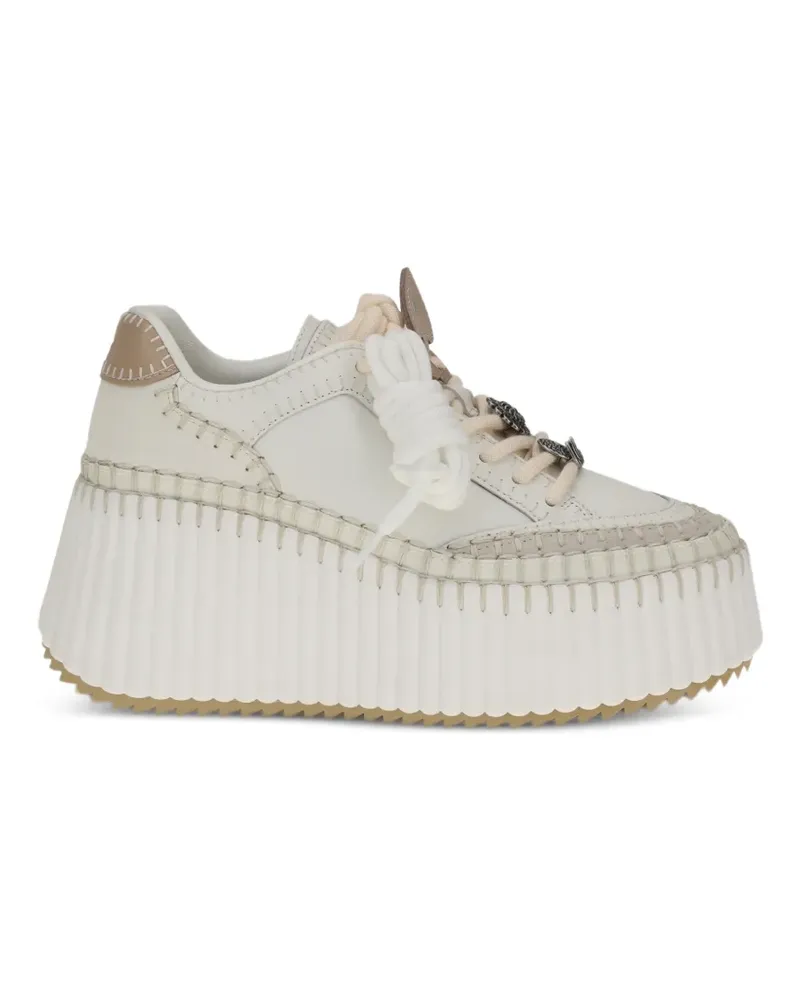 Chloé Nama Plateau-Sneakers - Weiß Weiß