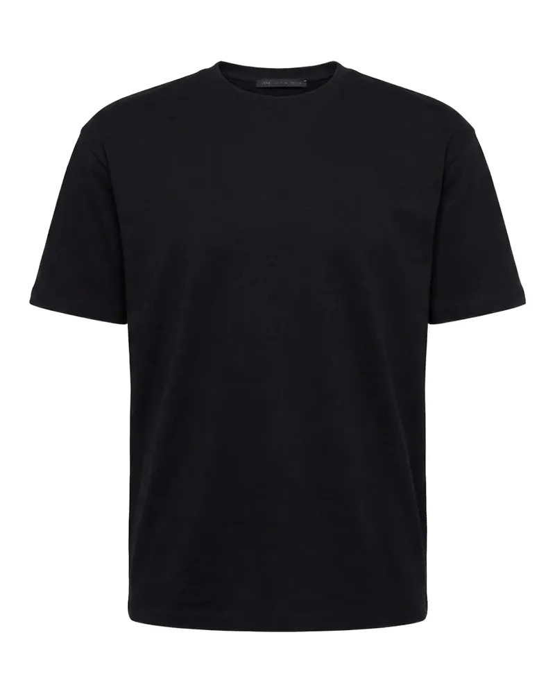 Low Brand ribbed crew-neck T-shirt - Schwarz Schwarz