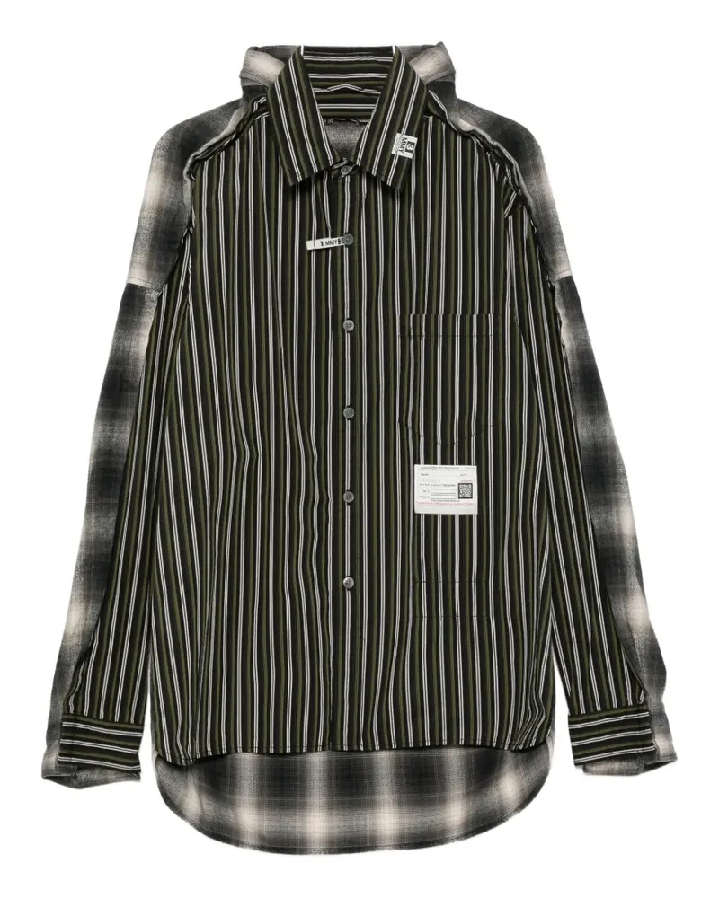 MIHARAYASUHIRO long-sleeve striped shirt - Schwarz Schwarz