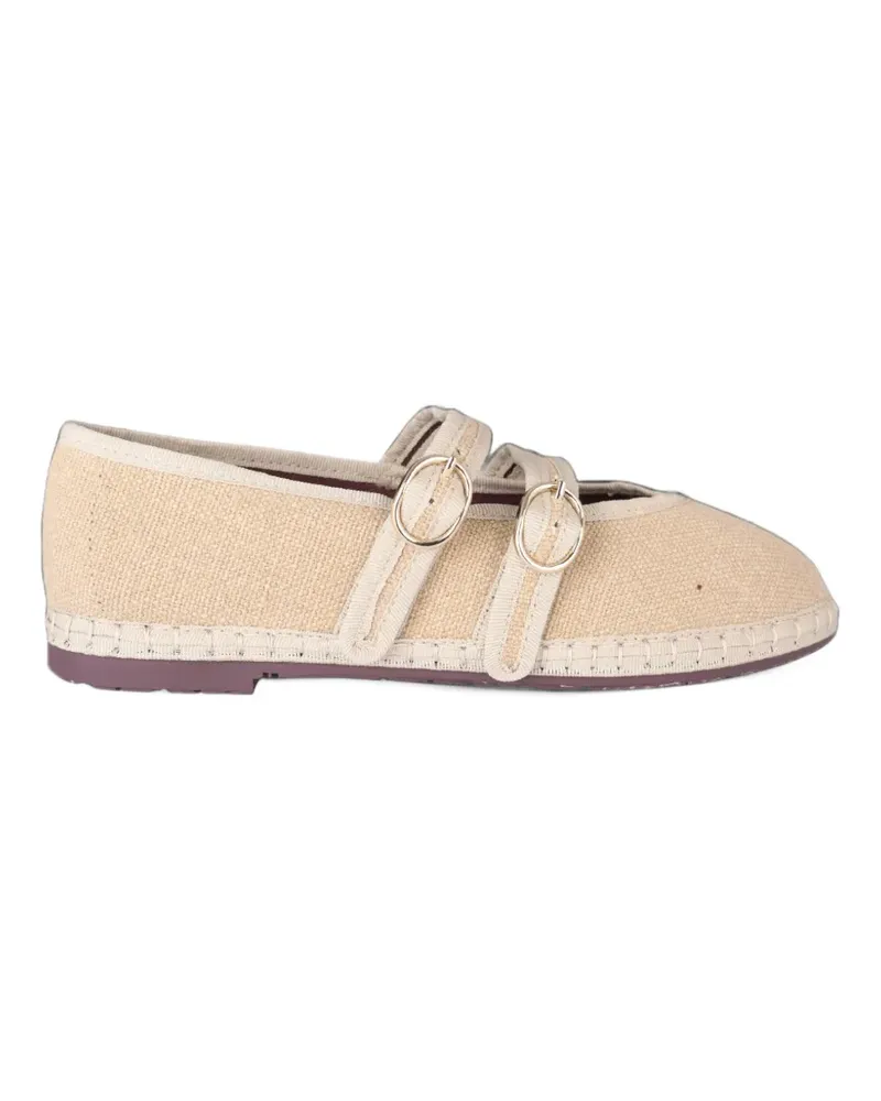 FLABELUS Claire buckle-fastening Mary Jane ballet flats - Nude Nude
