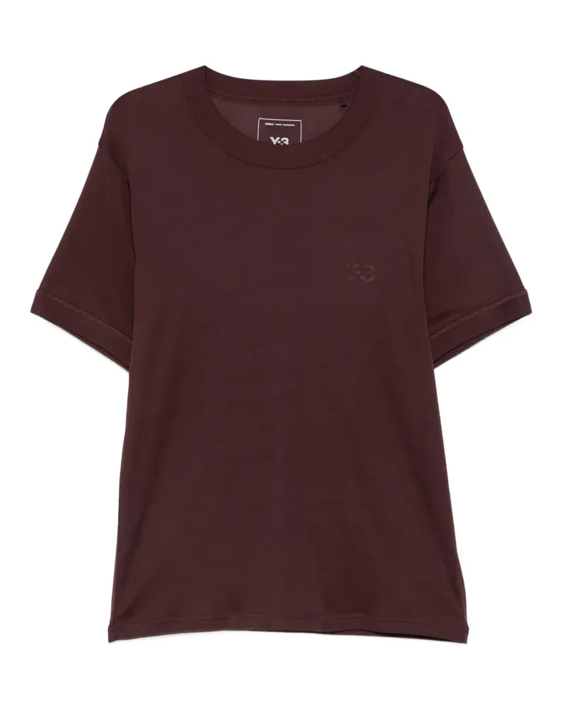Y-3 logo-print slim-fit T-shirt - Rot Rot
