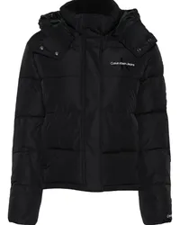 Calvin Klein Gefütterte Cropped-Jacke Schwarz