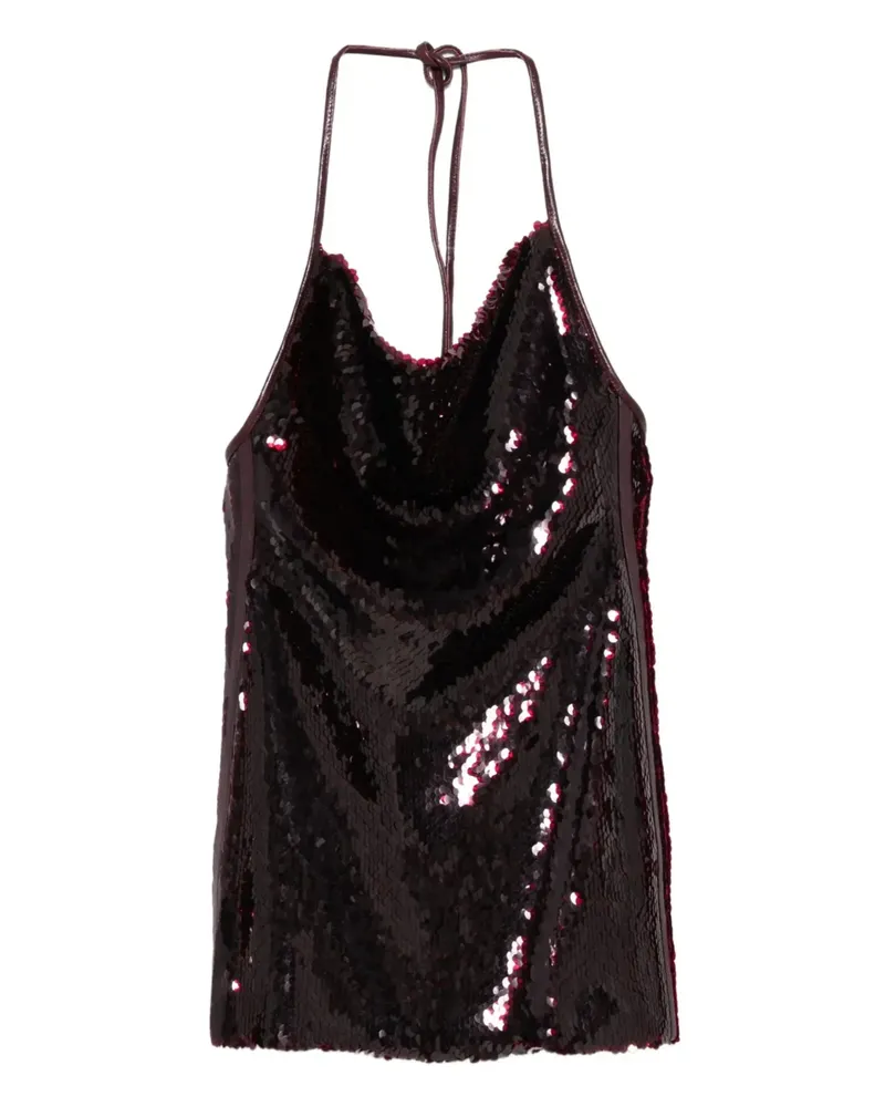 David Koma Kleid mit Pailletten - Rot Rot