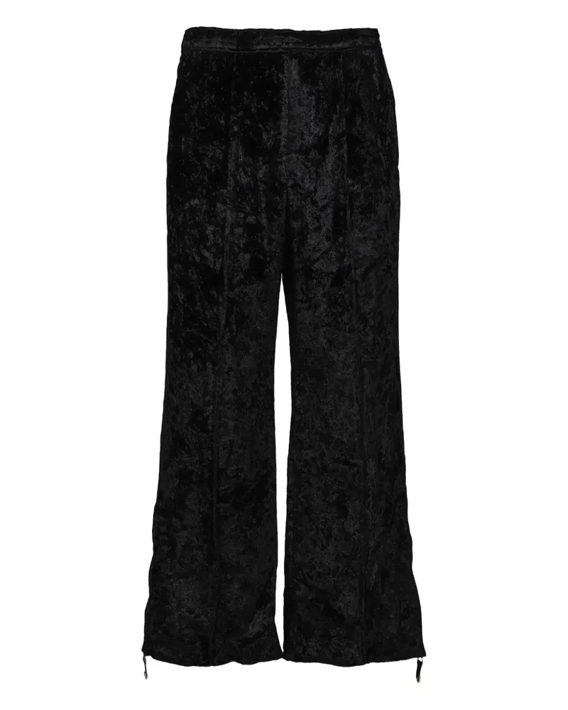 Toga Gerade Samthose mit texturiertem Rückendetail - Schwarz Schwarz