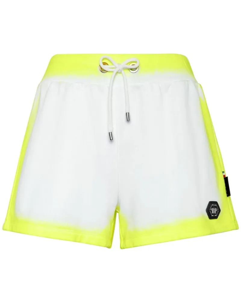Philipp Plein Shorts mit Logo-Patch - Weiß Weiß