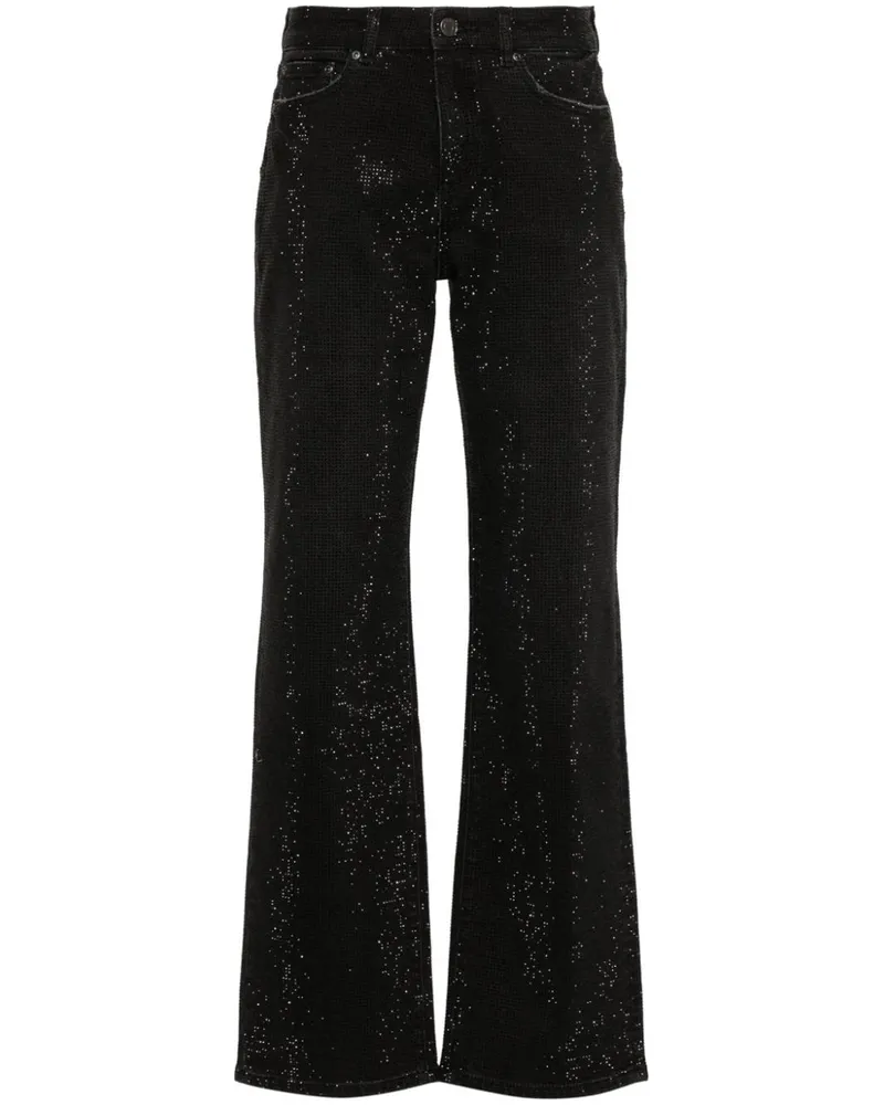 PURPLE BRAND Jeans mit Kristallen - Schwarz Schwarz
