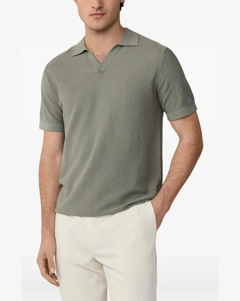 Hackett Riviera Milano T-Shirt mit Ziernähten - Grün Grün