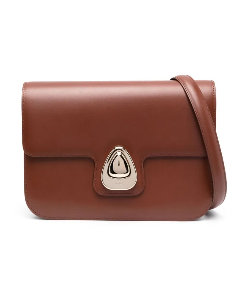 A.P.C. Astra Schultertasche - Braun Braun