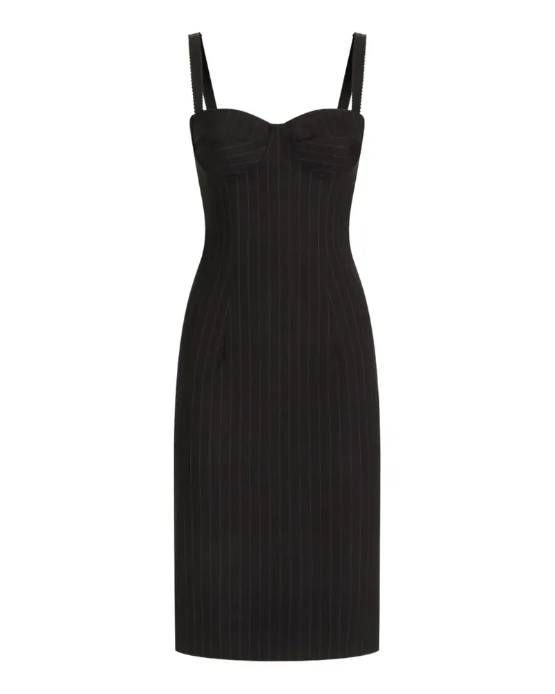 Dolce & Gabbana Kleid mit Nadelstreifen - Schwarz Schwarz
