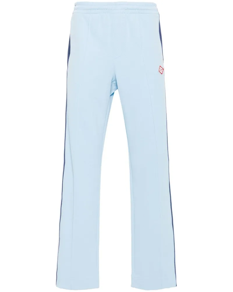 Casablanca Paris Gerade Jogginghose mit Logo-Stickerei - Blau Blau