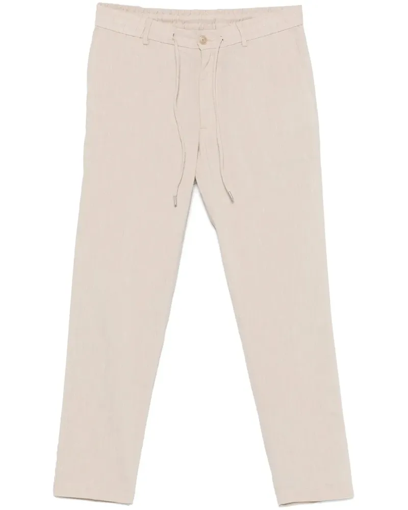 HUGO BOSS Hose mit Logo-Stickerei - Nude Nude