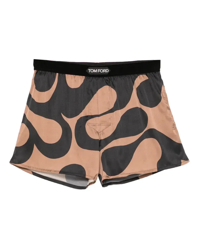 Tom Ford abstract-print boxer - Schwarz Schwarz