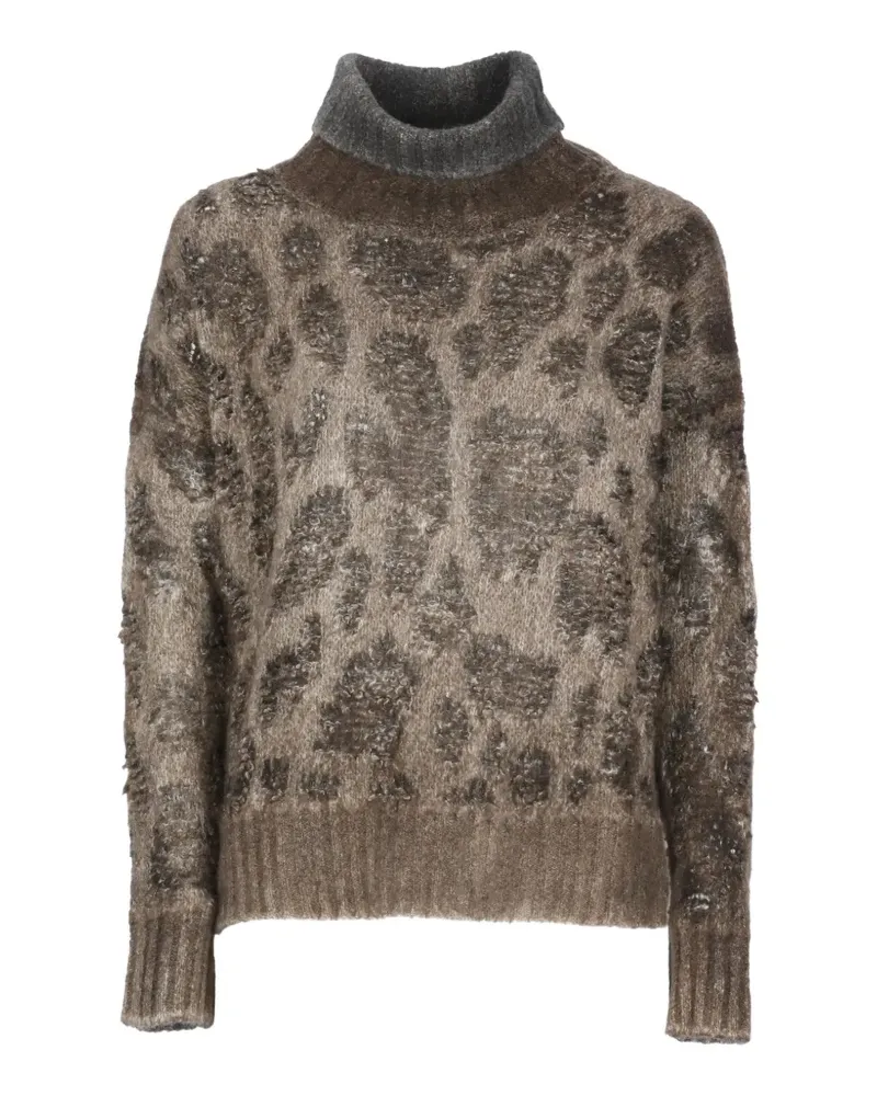 Avant Toi leopard-print sweater - Braun Braun