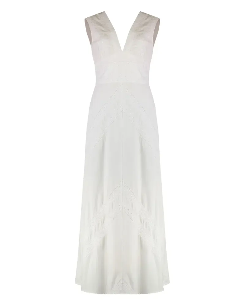 Kristina Ti V-neck dress - Weiß Weiß