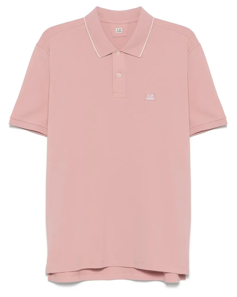C.P. Company Poloshirt mit Logo-Patch - Rosa Rosa