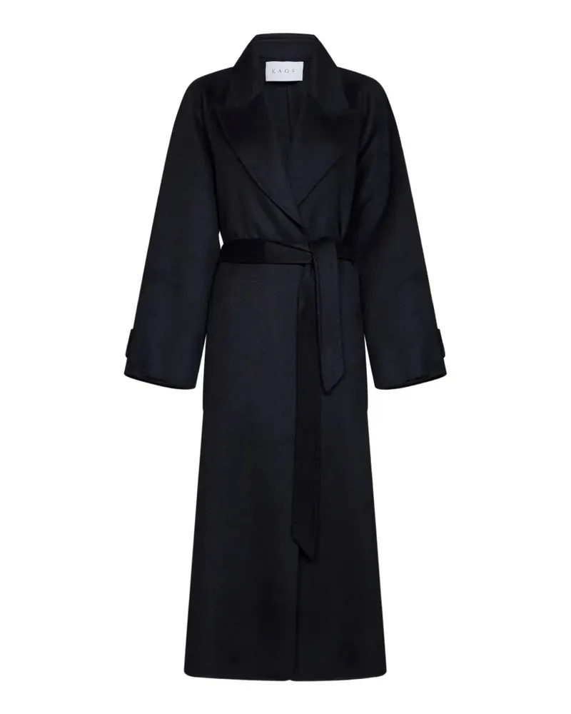 Kaos belted long-sleeve wrap coat - Blau Blau