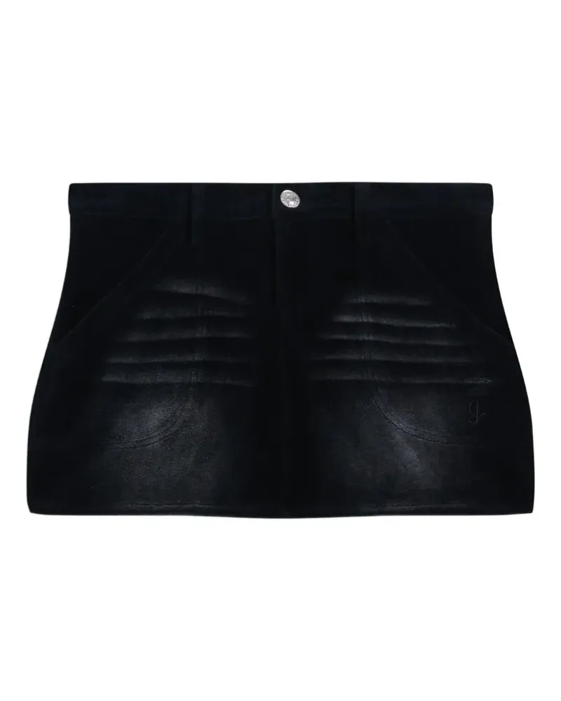 Juicy Couture Schmaler Minirock in Samtoptik - Schwarz Schwarz