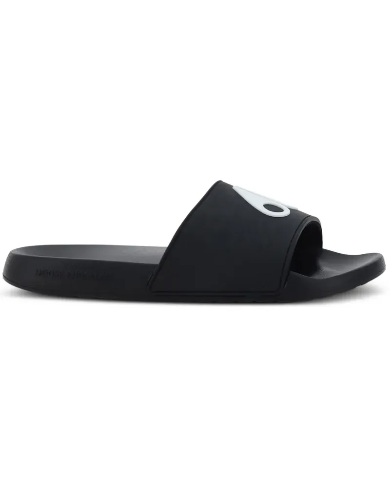 Moose Knuckles Logo Icon Sport Pantoletten - Schwarz Schwarz