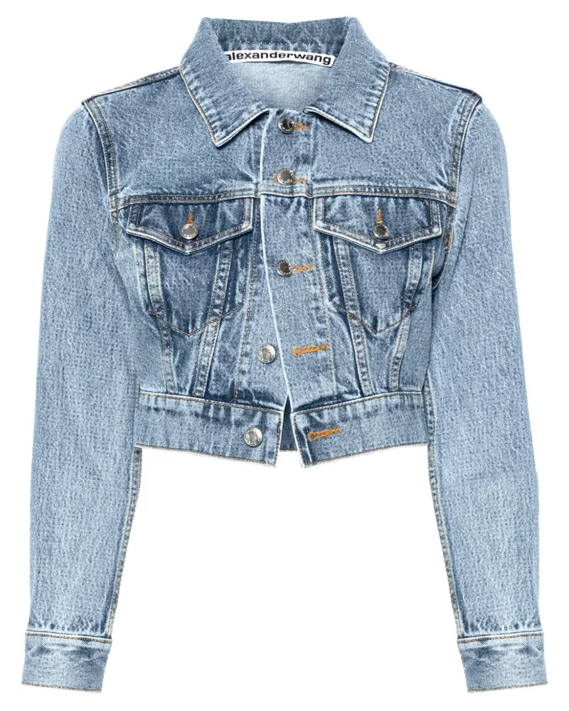 Alexander Wang Tweed-Jacke mit Perlen - Blau Blau
