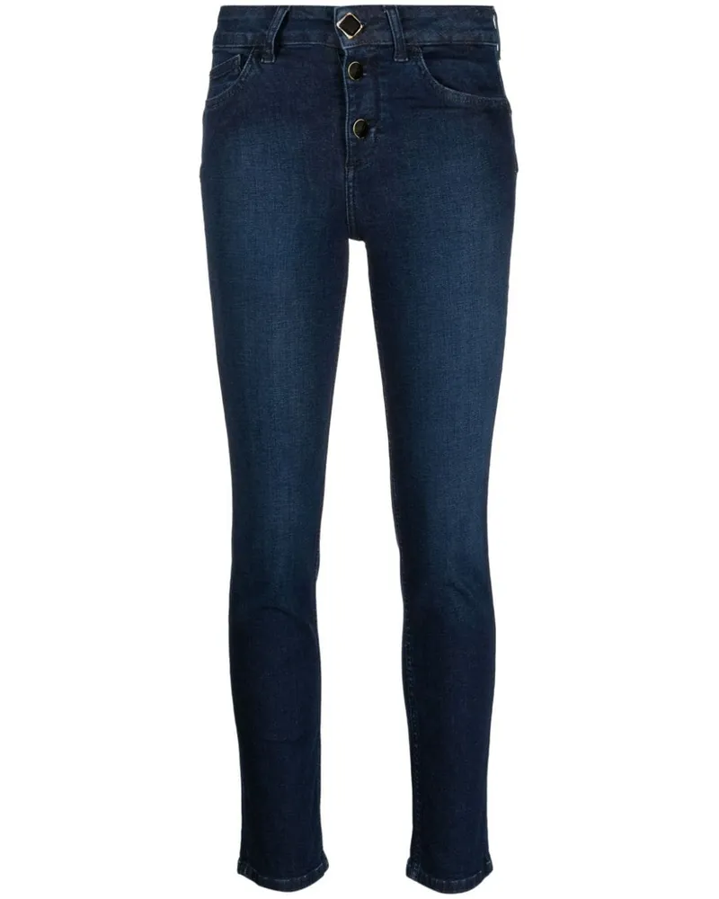 Liu Jo Halbhohe Skinny-Jeans Blau